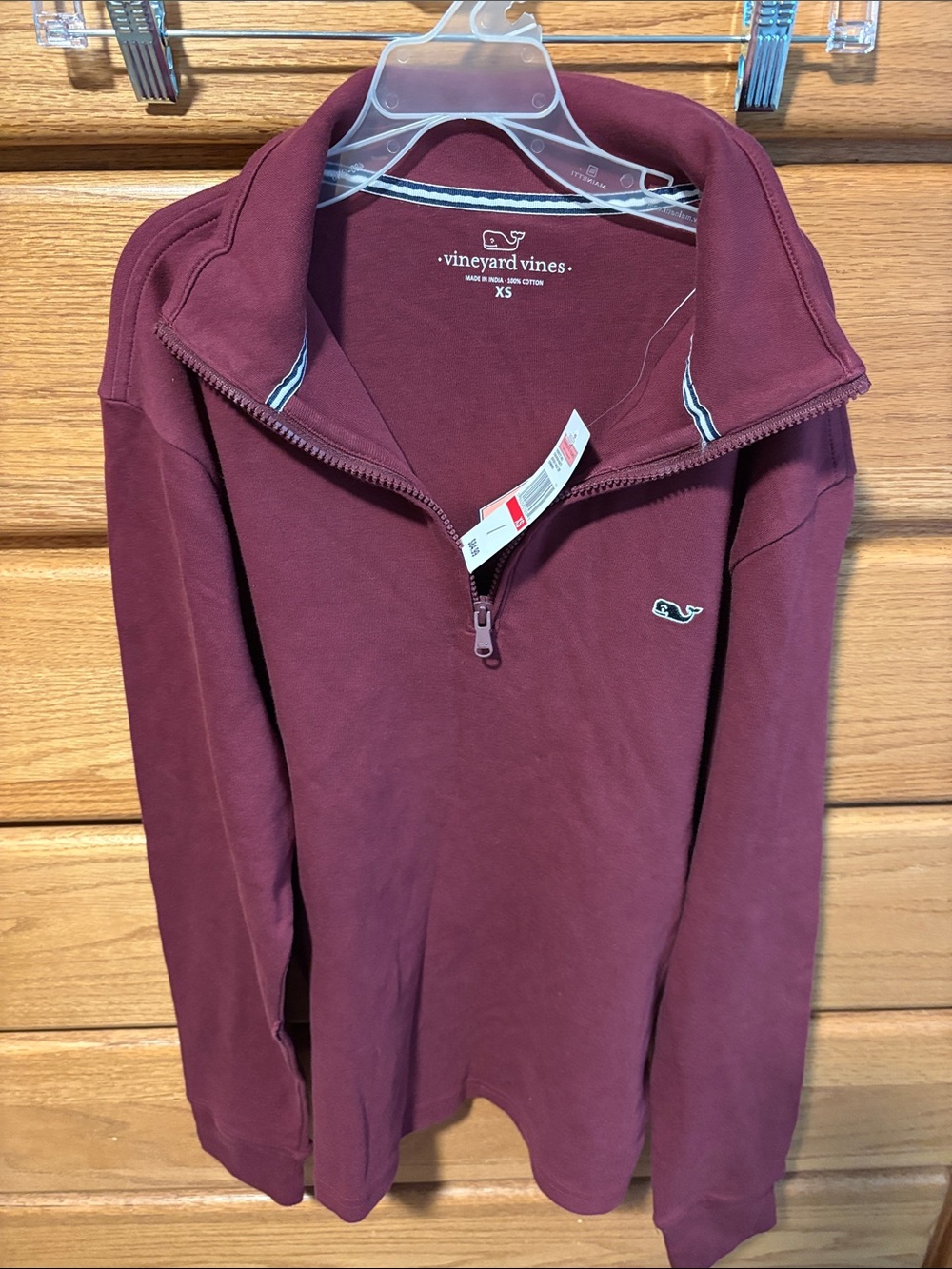 Vineyard Vines Men’s Quarter-Zip Pullover - Burgundy